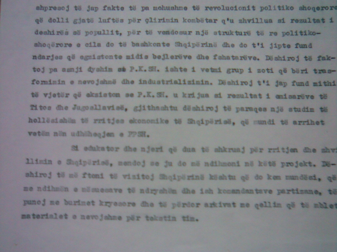 Letra derguar Enver Hoxhes nga Nikolla Kosta fq 2