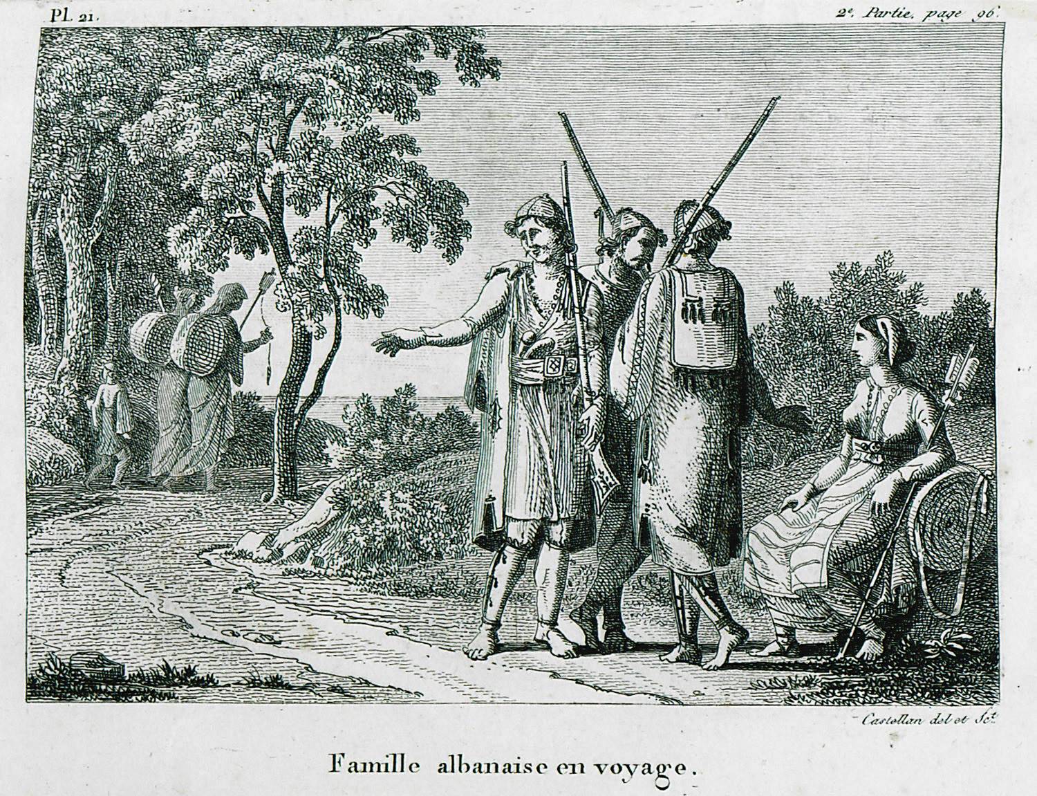 Castellan, A. Lettres sur la Morée et les iles de Cérigo, Hydra et Zante, 1808 (familje shqiptare ne Greqi)