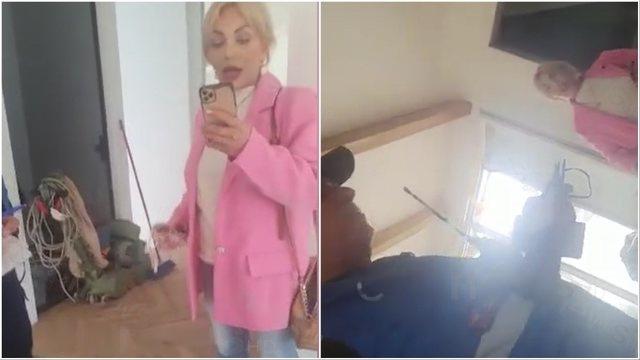 VIDEO/“Ndihmë, ndihmë”- Publikohet videoja e këngëtares Maya dhe bashkëshortit të saj në banesë, momenti kur mbërrin policia