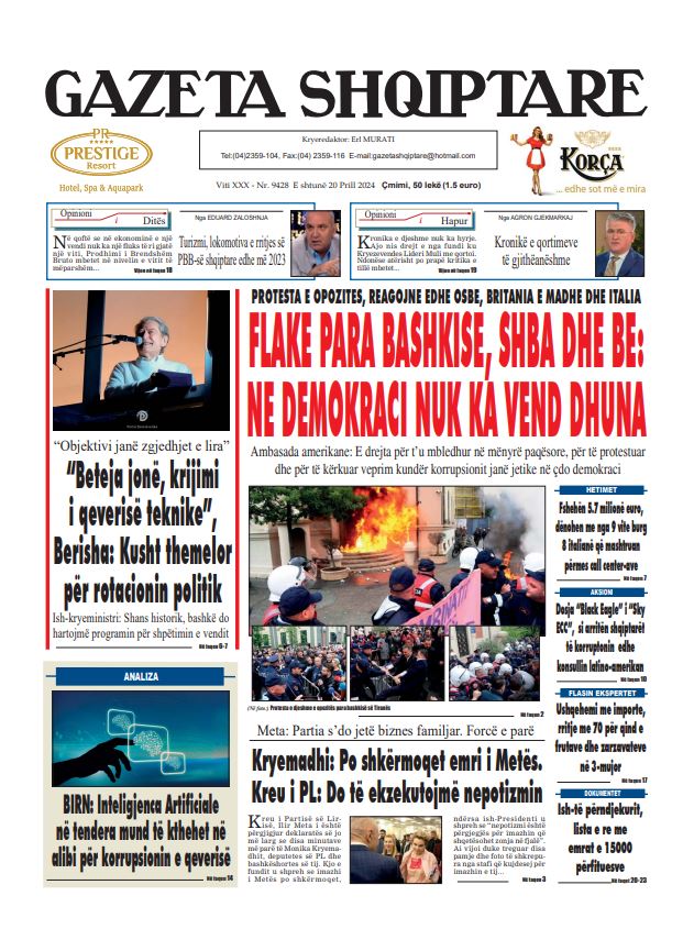 Lexoni faqen e parë të gazetës “Gazeta Shqiptare”, “Panorama”. dhe “Panorama Sport”